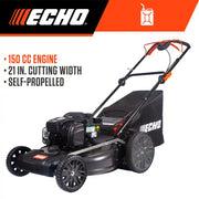 21 In. 150 Cc Briggs and Stratton Gas 3-In-1 One Blade RWD Self-Propelled Walk behind Lawn Mower W/ 7-Height Adjustments