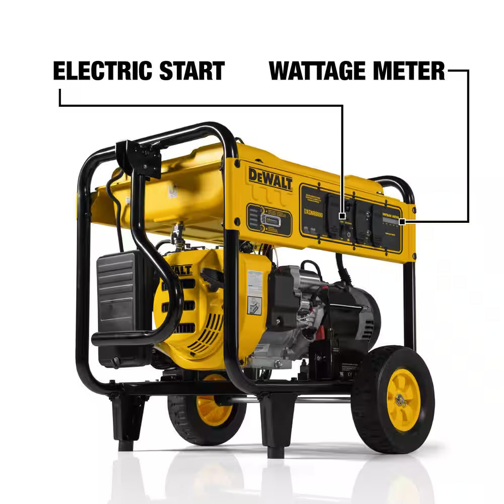 10,000/8,000-Watt Electric Start Gas Powered Portable Generator W/ CO Protection for Jobsites and Home Power Outages