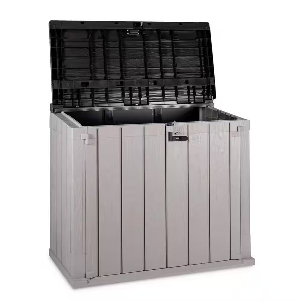 Stora Way plus XL 44 Cu. Ft. Taupe Grey/Anthracite All Weather Storage Shed