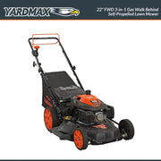 22 In. 201 Cc SELECT PACE 6 Speed CVT High Wheel FWD 3-In-1 Gas Walk behind Self Propelled Lawn Mower