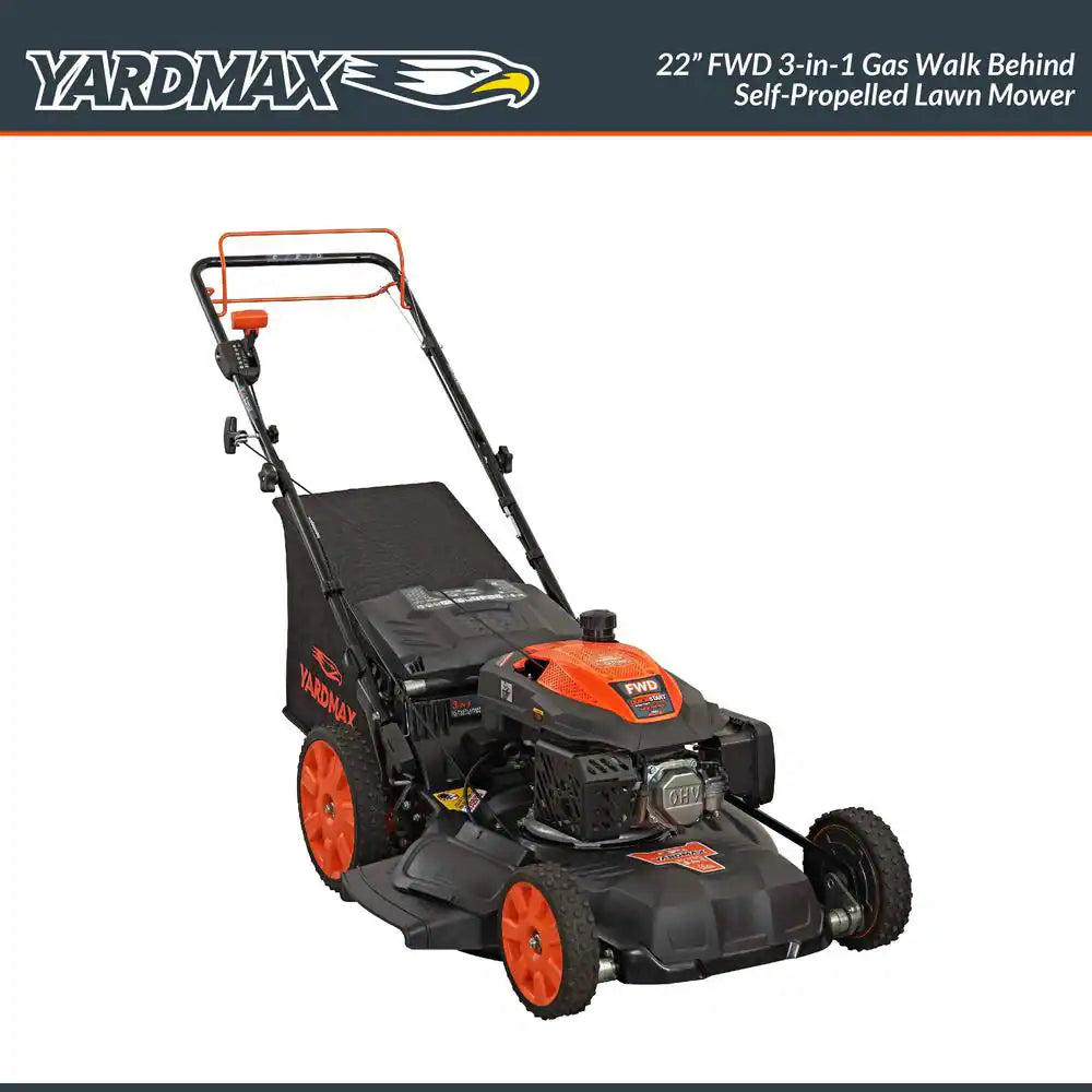 22 In. 201 Cc SELECT PACE 6 Speed CVT High Wheel FWD 3-In-1 Gas Walk behind Self Propelled Lawn Mower