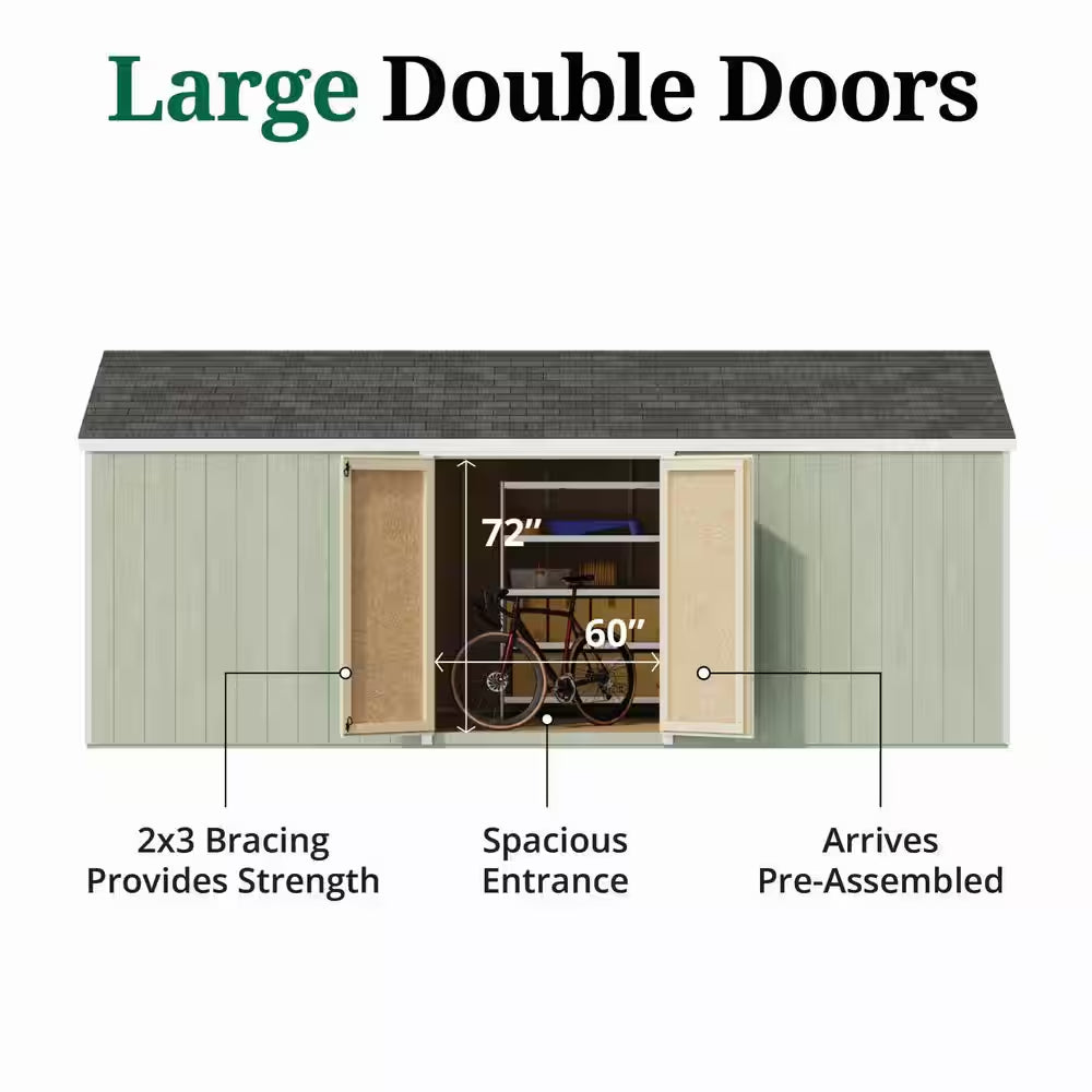 Value Gable 10 Ft. X 20 Ft. Outdoor Wood Storage Shed with Side Entry Do-It-Yourself Kit (200 Sq. Ft. )