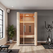 Full Spectrum 2-Person Infrared Indoor Sauna with Full Range Near, Mid, and Far Infrared Panels and Wifi Control