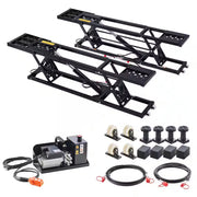 9000 Lbs. Portable Car Lift, Durable Steel Frame with 28 In. Max Height, 120-Volt Power Unit and Rubber Pads for Garage
