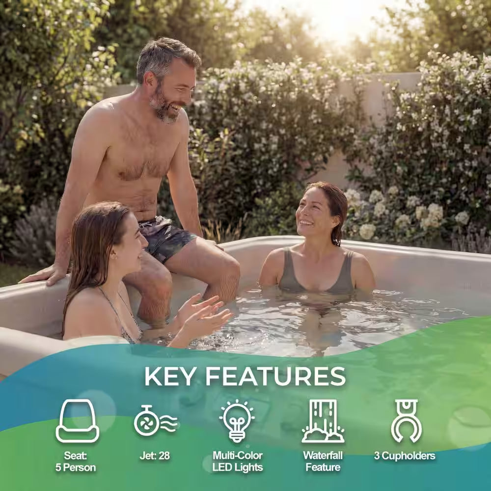 LS350DX 5-Person 28-Jet 110V Plug and Play Spa with Ozonator