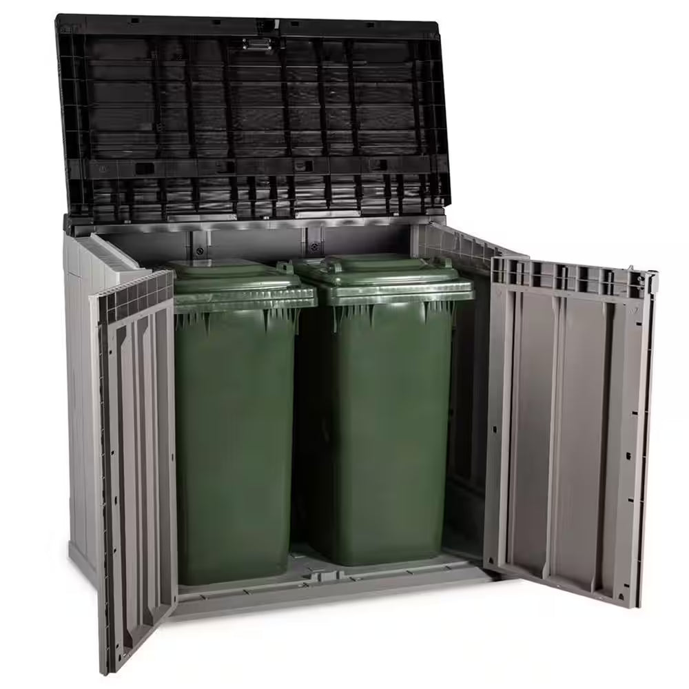 Stora Way plus XL 44 Cu. Ft. Taupe Grey/Anthracite All Weather Storage Shed