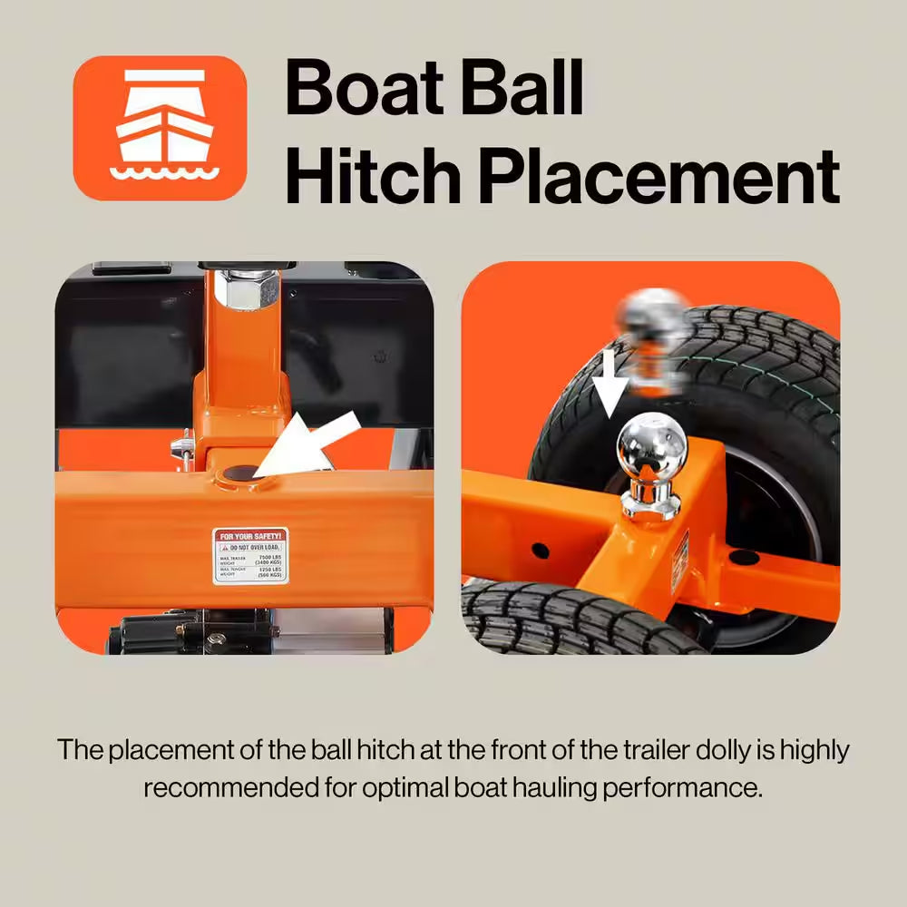 7500 Lb. Electric Trailer Dolly Universal Hitch