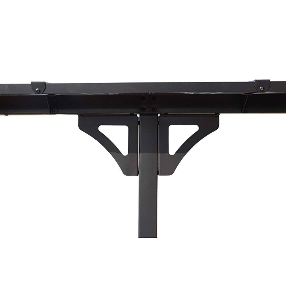 10 Ft. X 14 Ft. Heavy-Duty Wall-Mounted Lean-To Metal Pergola Gazebo with Roof