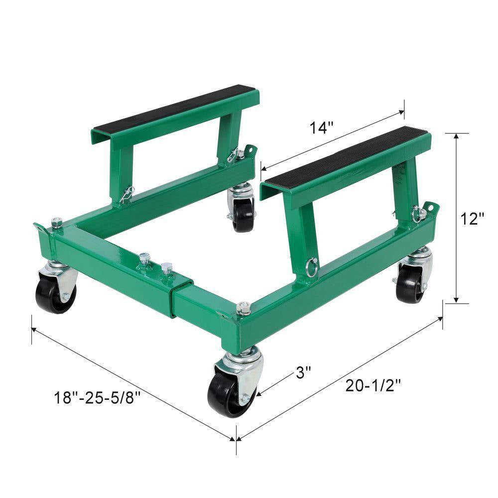 1500 Lbs. ATV Motorcycle Engine Cradle Dolly, Green