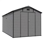 14 Ft. W X 8 Ft. D Plastic Outdoor Storage Shed - Lockable Resin Tool Shed with Window and Floor (112 Sq. Ft. )