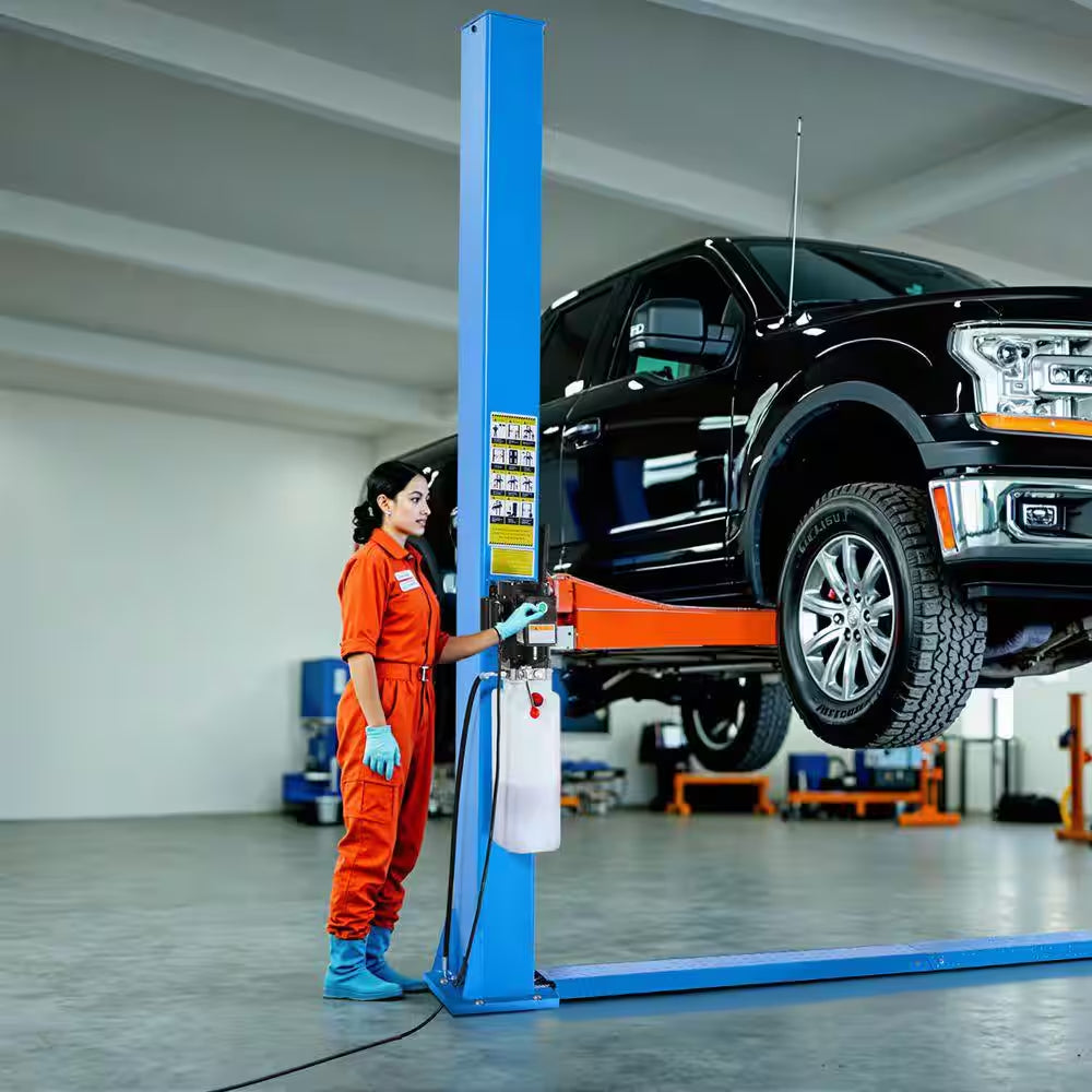 Symmetric 2 Post Car Lift 9000 Lb. Capacity, 220V 2.95 HP Motor, Hoist for Sedan/Suv, 74. 8In. Height, Garage/Shop, Blue