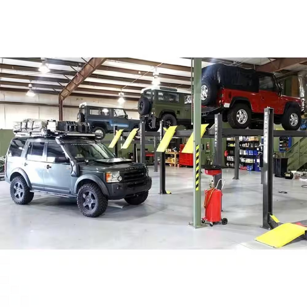 HD-9 Parking 4 Post Car Lift 9000 Lb Capacity - Freestanding Design with Adjustable Runways and 220V Power Unit Included