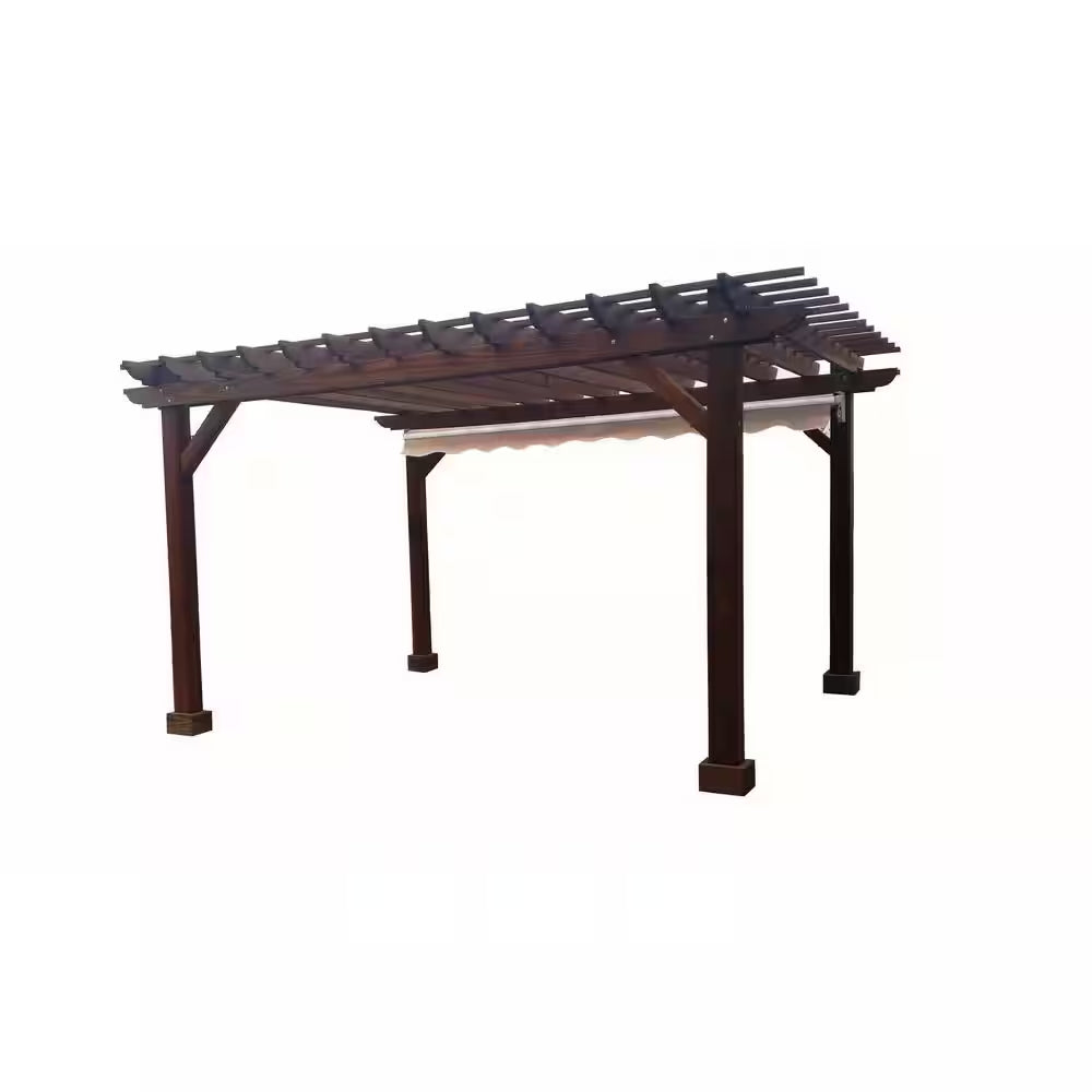14 Ft. X 14 Ft. Mission Brown Redwood Pergola