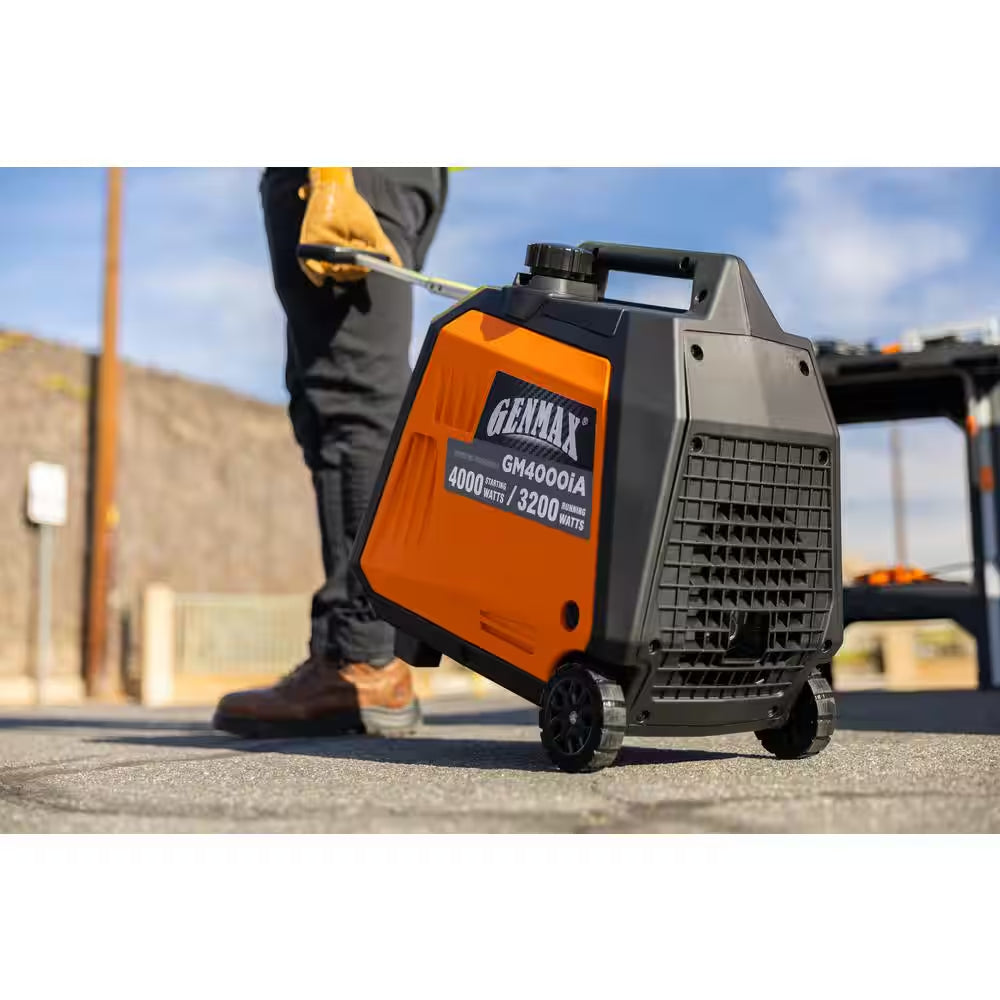 4000-Watt Recoil Start Gasoline Powered Inverter Generator Light-Weight and Quiet with 145Cc OHV Engine