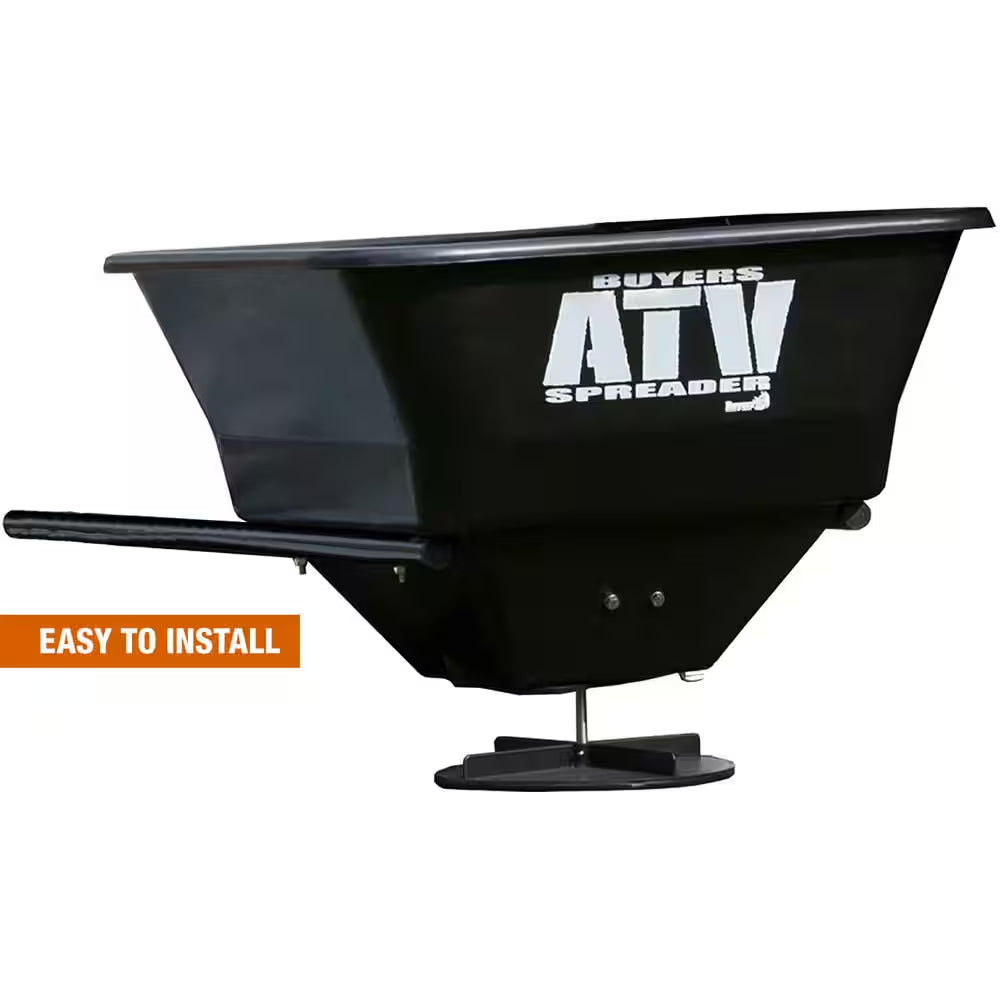 100 Lbs. Capacity ATV Mounted All Purpose Broadcast Spreader for Rock Salt, Feed, Seed and Fertilizer