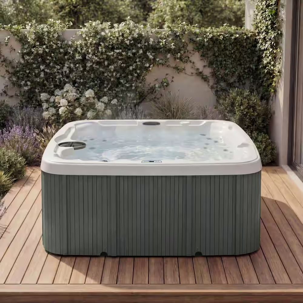 LS450DX 7-Person 22-Jet 110V Plug and Play Spa with Waterfall
