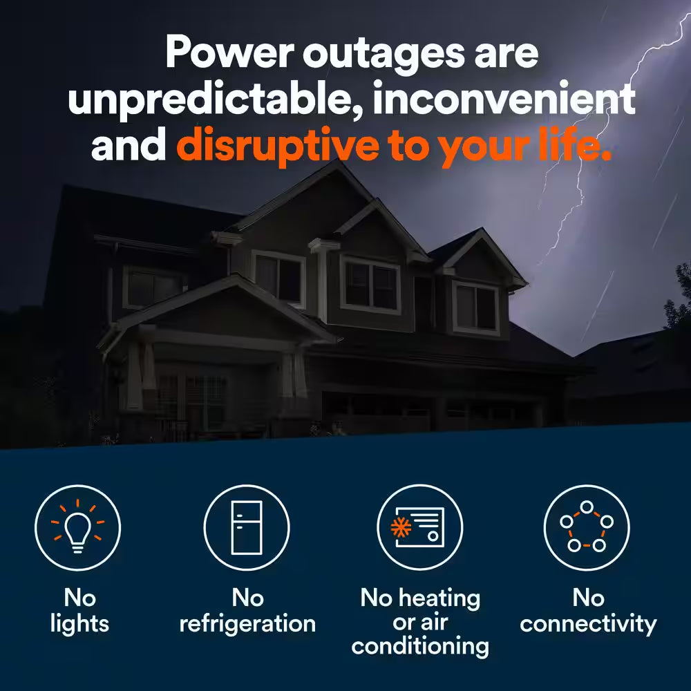 24Kw Air-Cooled Auto Start on Natural Gas or Propane Whole House Generator with Smart Mobile Monitoring