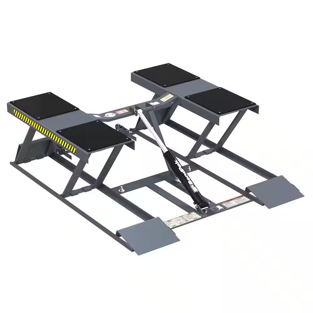 LR-60P Portable Low-Rise Scissor Car Lift 6000 Lbs. Capacity - 26 In. Maximum Rise with 220V Power Unit Included