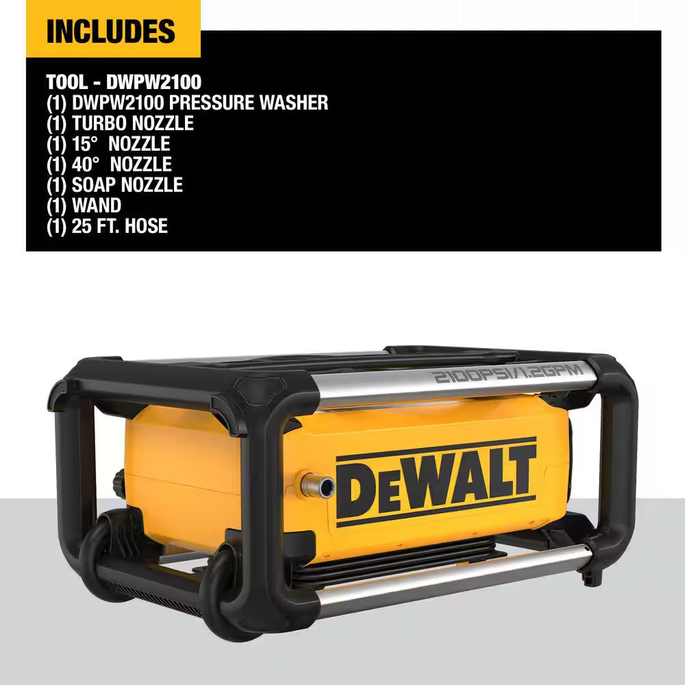 2100 PSI 1.2 GPM 13 Amp Cold Water Electric Pressure Washer with Internal Equipment Storage W/15 In. Surface Cleaner