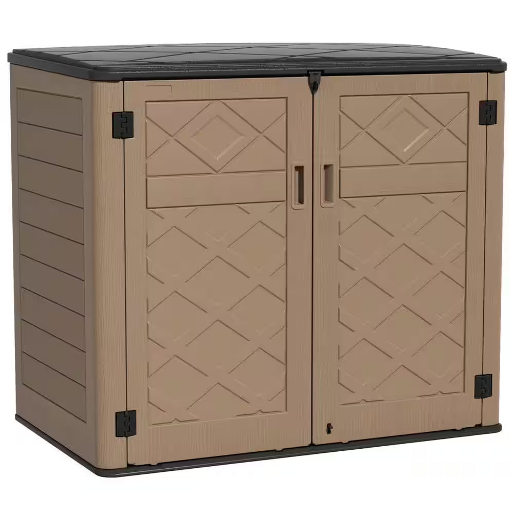 4 Ft. 5 In.W X2 Ft. 10.3 In.D X3 Ft. 11 In.H Large Plastic Resin Outdoor Storage Cabinet Shed,Coverage Area 12.67 Sq.Ft.