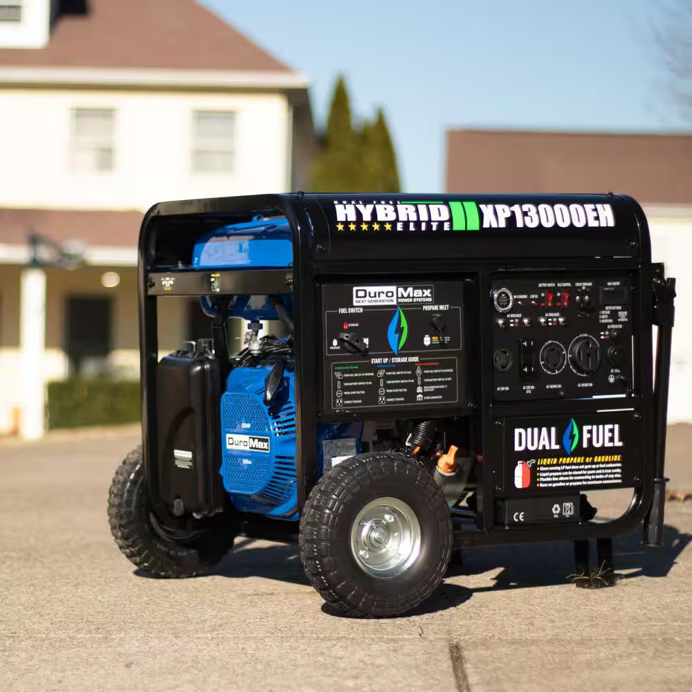 13000/10500-Watt Dual Fuel Electric Start Gasoline/Propane Portable Home Power Back up Generator with CO Alert Sensor