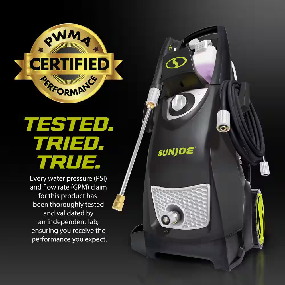 2030 MAX PSI (PWMA Certified) 1.2 GPM 13 Amp Cold Water Corded Electric Pressure Washer