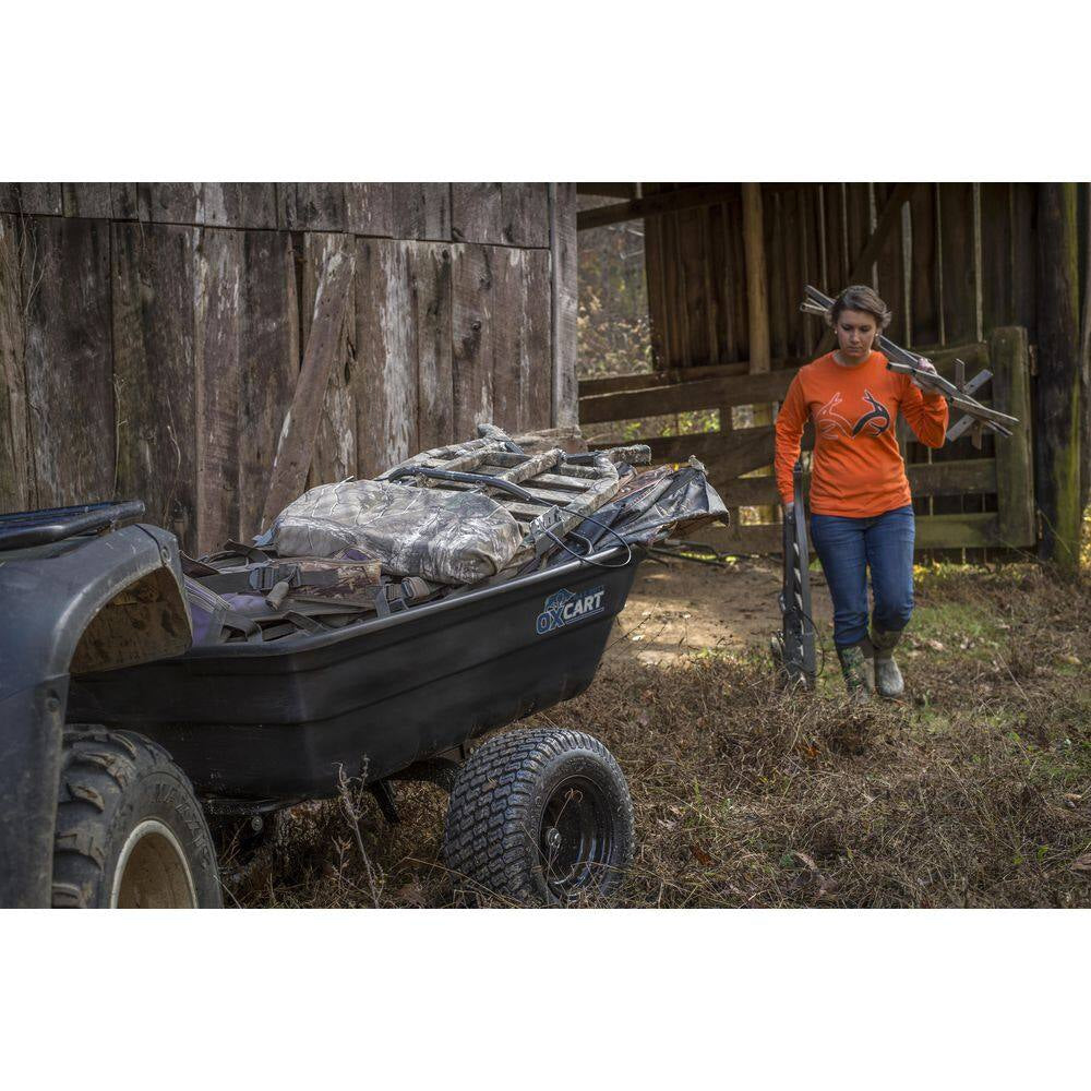 Stockman 15 Cu. Ft. to 17 Cu. Ft. Lift-Assist and Swivel Dump Cart with 18 In. Atv-Grade Run-Flat Tires