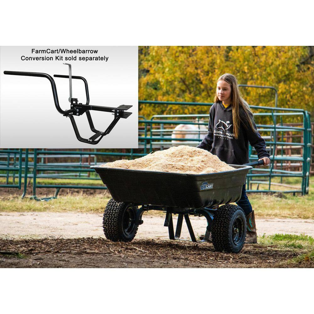 Stockman 15 Cu. Ft. to 17 Cu. Ft. Lift-Assist and Swivel Dump Cart with 18 In. Atv-Grade Run-Flat Tires