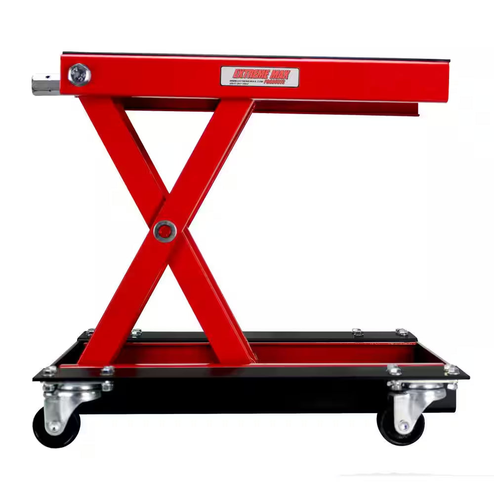 Wide Motorcycle Scissor Jack with Dolly - 1100 Lbs.