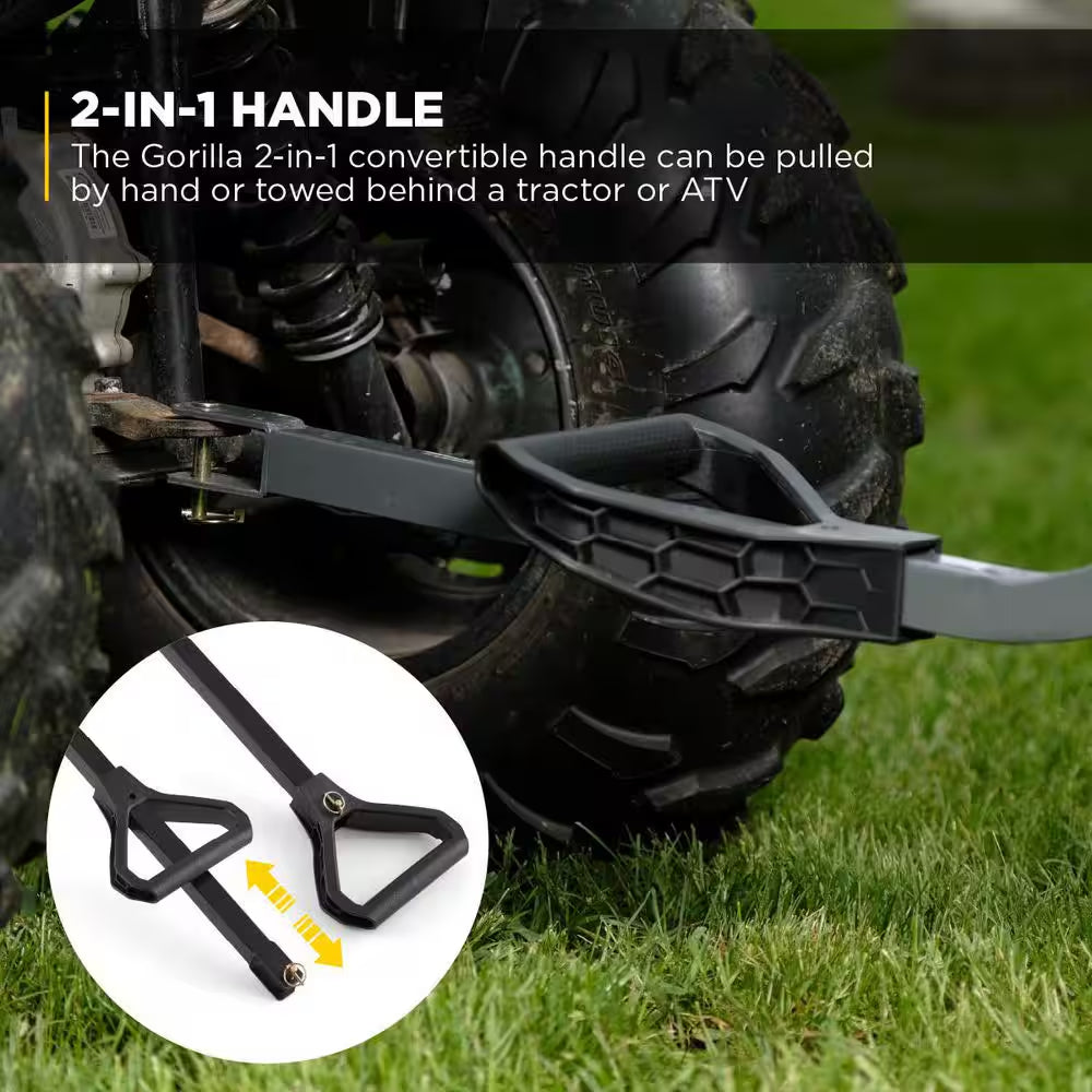 7 Cu. Ft. Heavy Duty Plastic Dump Garden Cart, 1200 Lbs. Capacity, Pull/Tow Handle Design