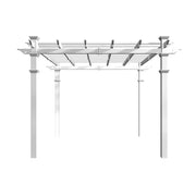 120"L X 120"W X 108"H Vinyl Venetian Pergola, White, VA42022