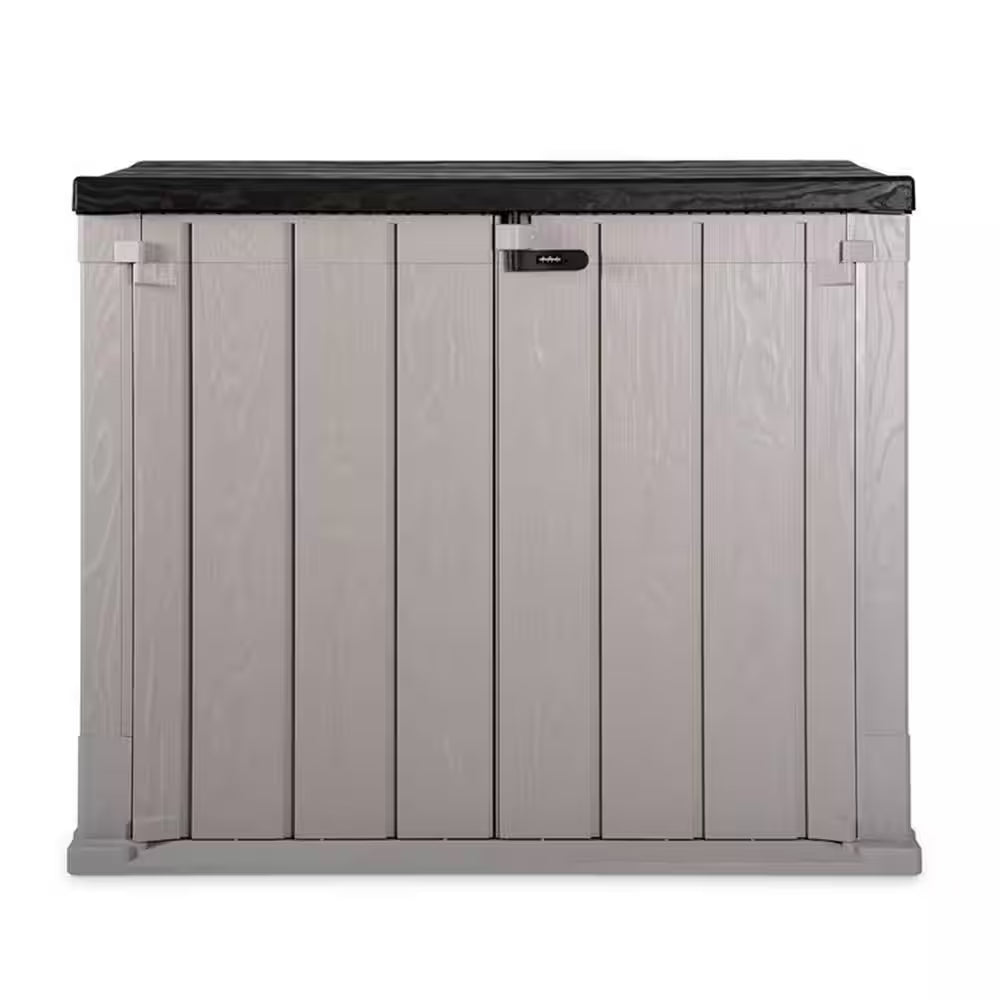 Stora Way plus XL 44 Cu. Ft. Taupe Grey/Anthracite All Weather Storage Shed