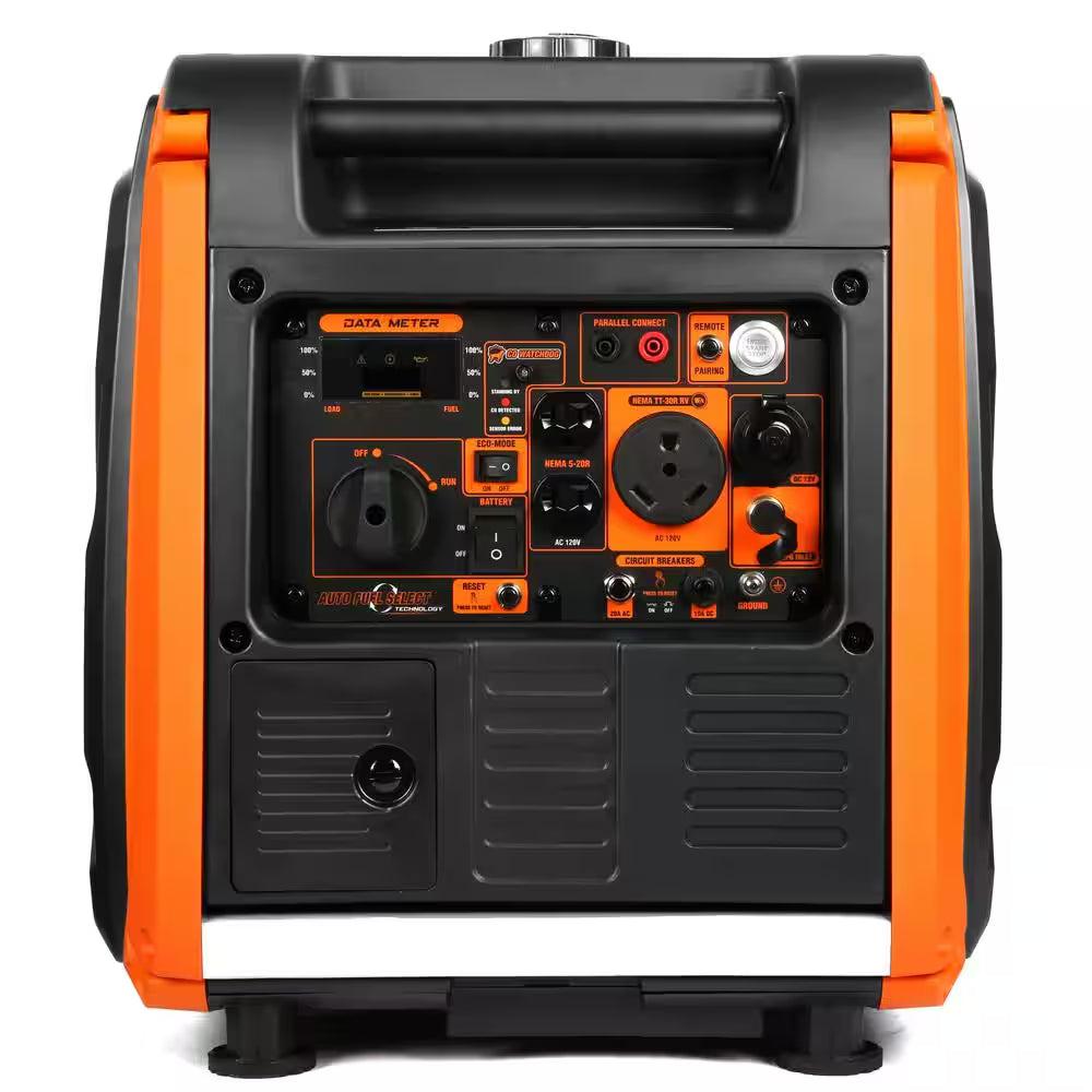 Super Quiet 4500/3500-Watt Remote Electric Start Gas-Powered Dual Fuel Rv-Ready Portable Inverter Generator, CO Watchdog