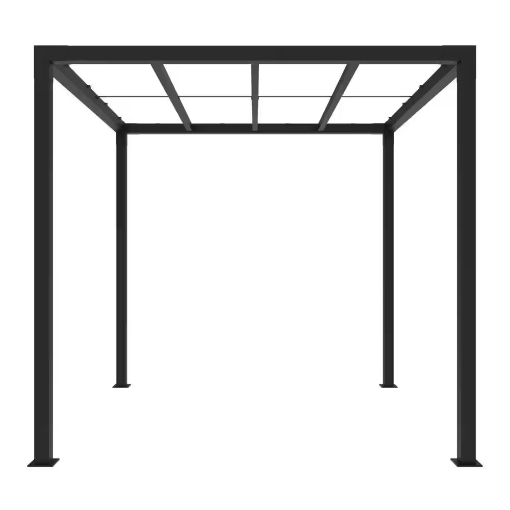 8 Ft. X 8 Ft. Matte Black Aluminum Pergola