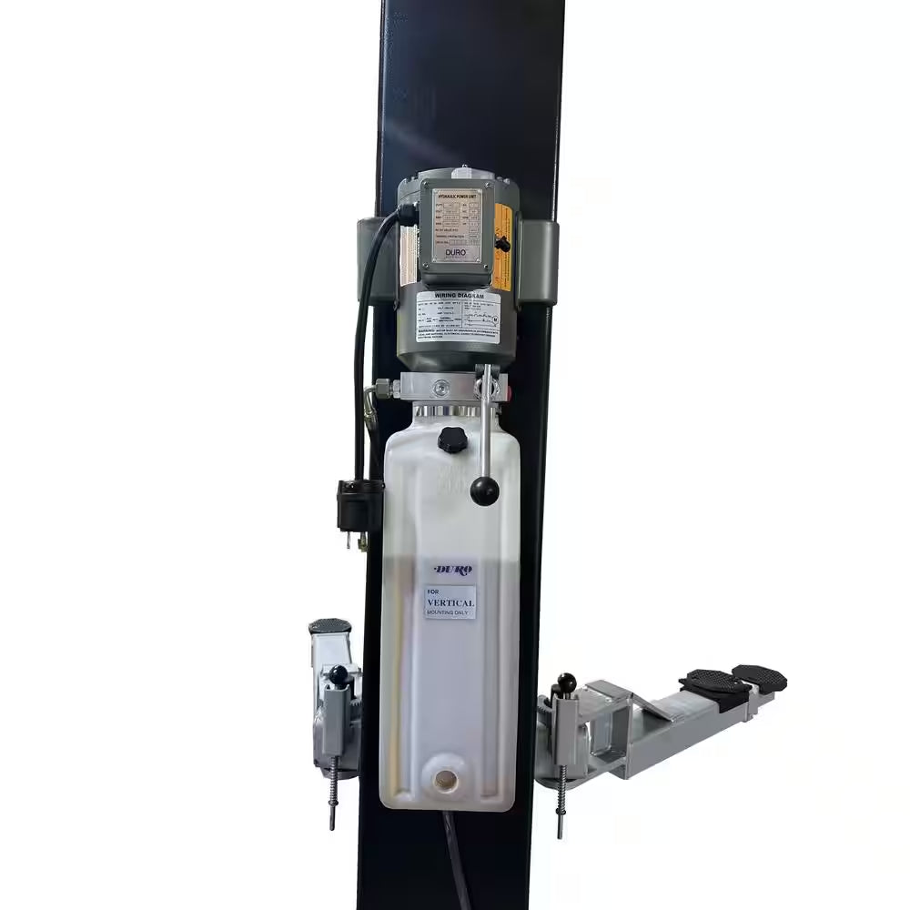 Symmetric 2 Post Car Lift 9,000 Lbs. Capacity Heavy Duty in Black