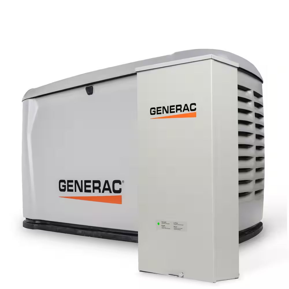 26Kw Air-Cooled Auto Start Natural Gas or Propane Whole House Generator and 200 Amp Transfer Switch W/ Smart Monitoring