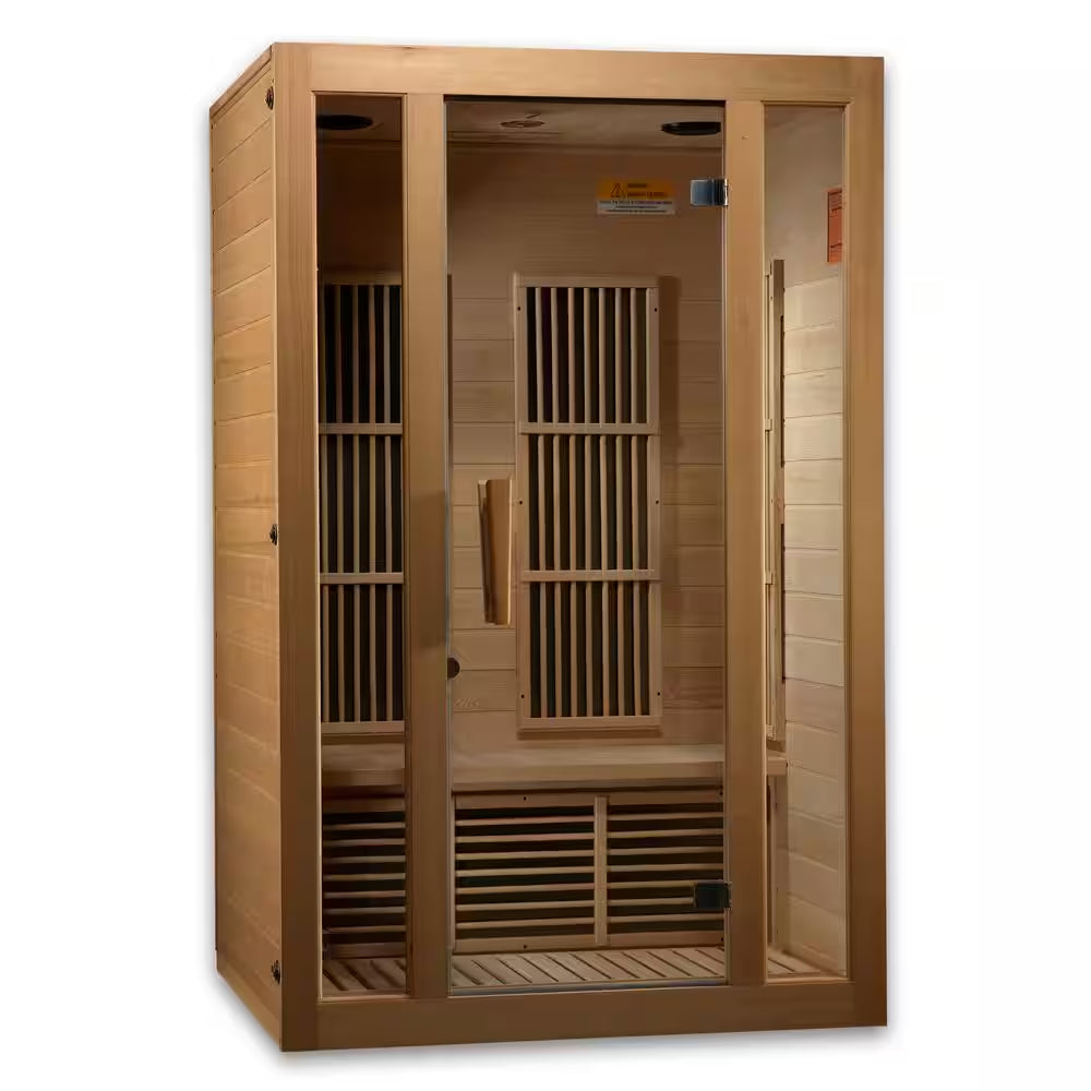 Lifesauna 2-Person Infrared Sauna with 6 Carbon Tech Heaters and Sound System