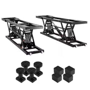 Car Lift, 25.6 In. Max. Height, 5,000 Lbs. Capacity Portable Car Lift, with Extended-Length Plates, Carbon Steel