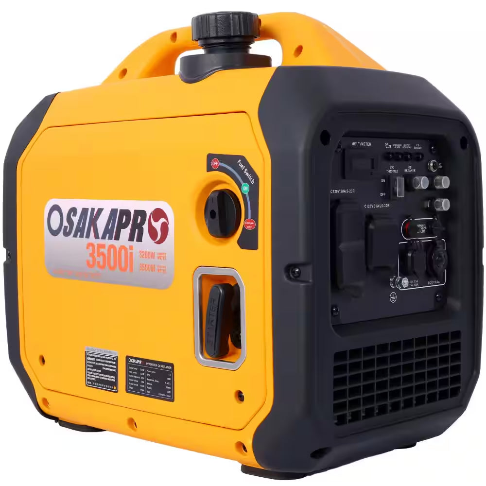 3500 Watt Portable Inverter Gas Powered Generator with CO SENSOR for Home Backup Power, Outdoor Camping, RV and Trailer