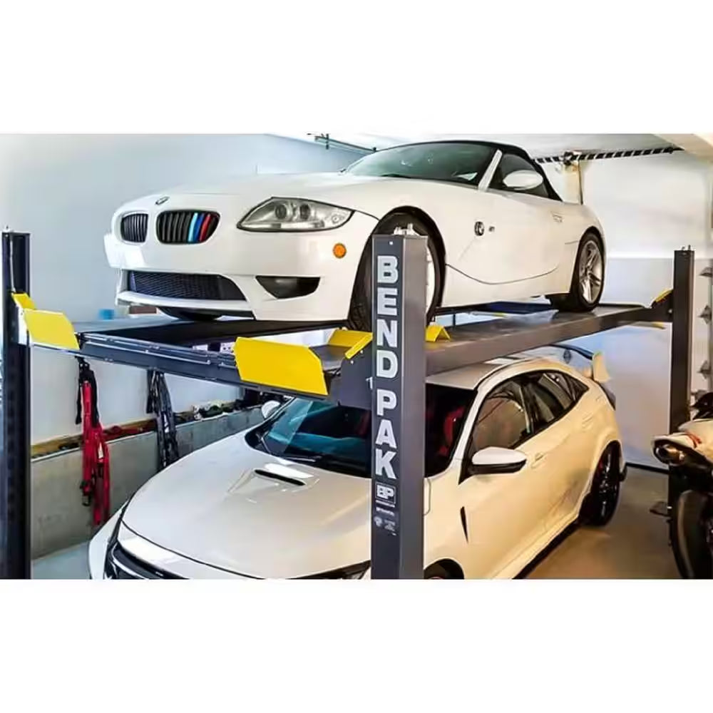 HD-9 Parking 4 Post Car Lift 9000 Lb Capacity - Freestanding Design with Adjustable Runways and 220V Power Unit Included