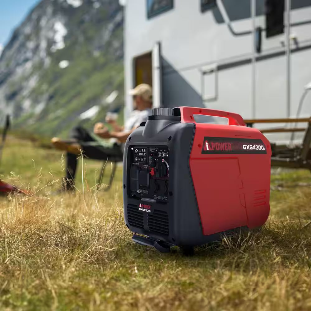 4300-Watt Recoil Start Gasoline Powered Light-Weight Inverter Generator with 149Cc OHV Engine and CO Sensor Shutdown