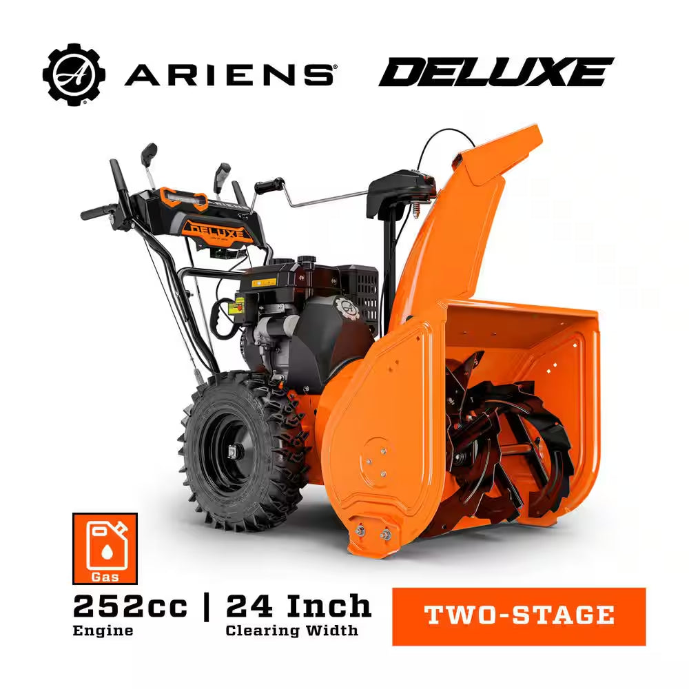 Deluxe 28 In. 252Cc Electric Start 2-Stage Self-Propelled Gas Snow Blower with LED Headlights