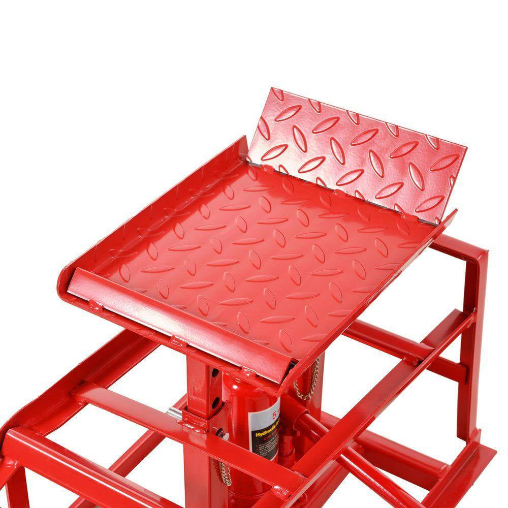 5-Ton Auto Car Truck Service Ramps Lifts Hydraulic Car Lifts 10000 Lb. Capacity (2 Pack) Red