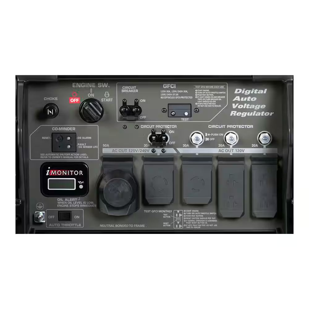 10,000/9,000-Watt Electric/Manual Start Gasoline Powered Industrial Portable Generator with CO-MINDER for Jobsite & Home