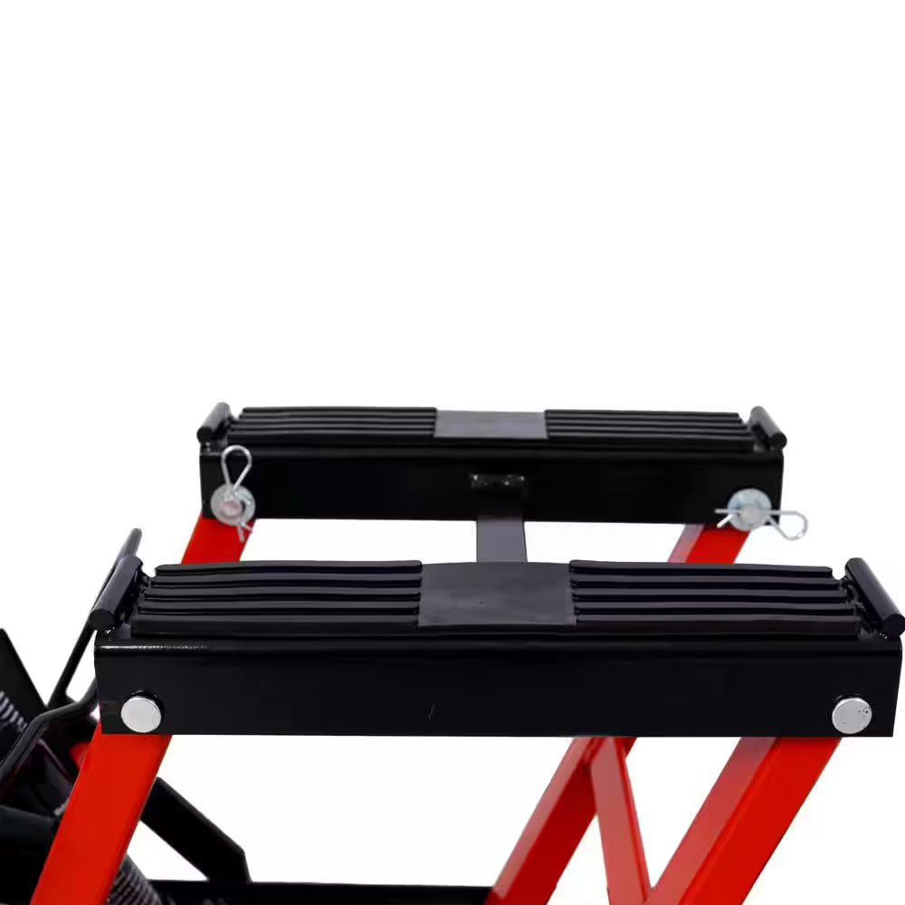 1500 Lbs Capacity Portable Hydraulic Motorcycle Lift Jack with 4-Wheels