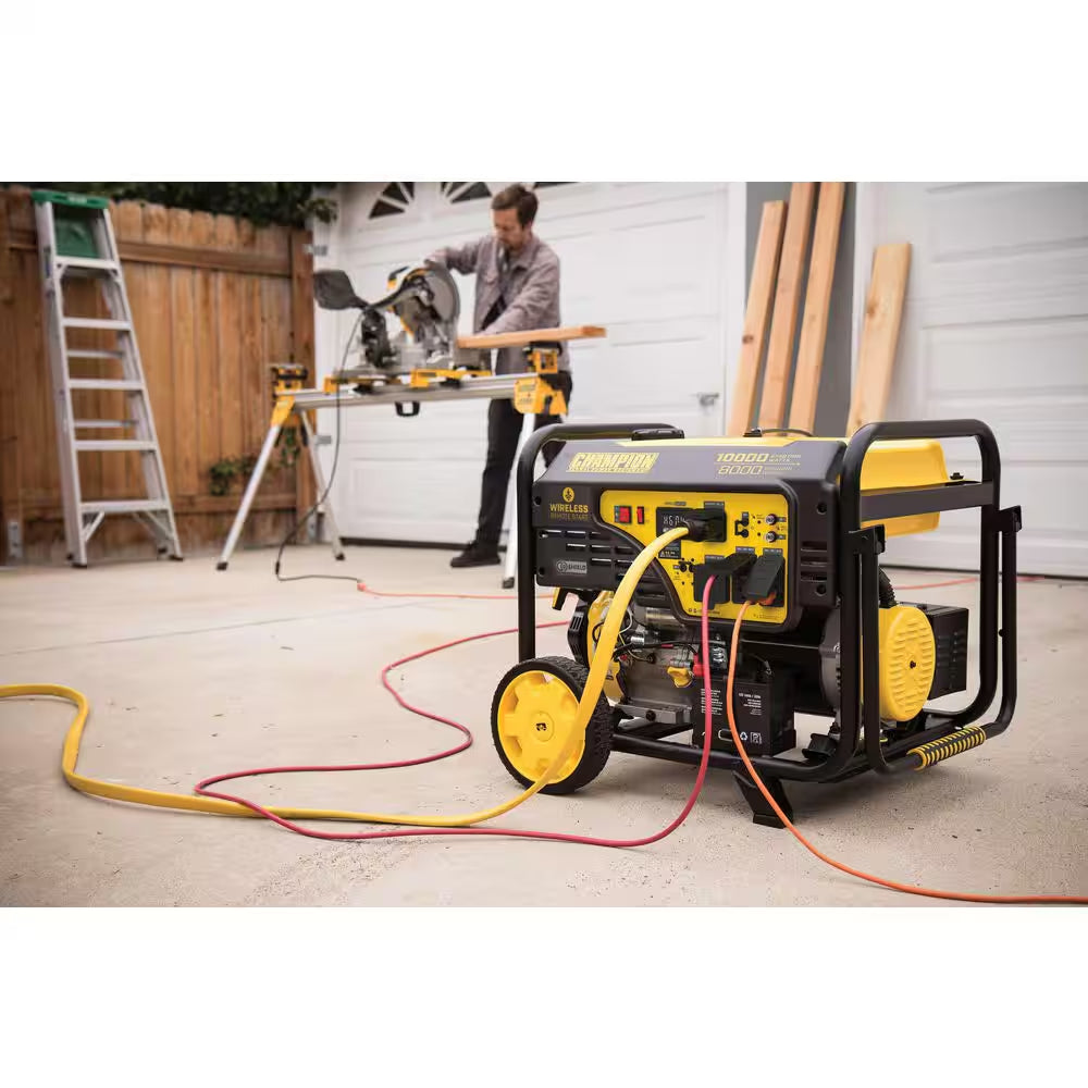 10,000/8000-Watt Wireless Remote Start Portable Generator with Free 3-Year Warranty for Home Backup and Storm Prep
