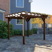Bohdi 12 Ft. X 10 Ft. Weathered Acorn Plastic Pergola