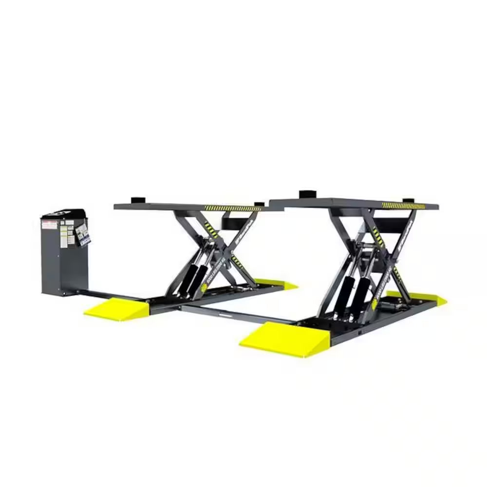 MDS-6EXT Mid-Rise Scissor Car Lift with Open Center and Extended Platform, 6000 Lb. Capacity, 208-230V, 60 Hz, 1-Phase