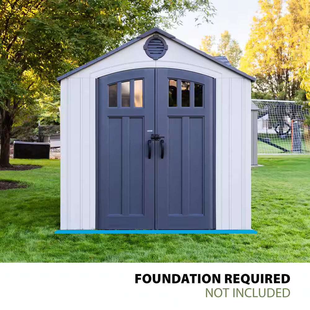 10 Ft. W X 8 Ft. D Resin Dual Entry Outdoor Storage Shed (80 Sq. Ft.)