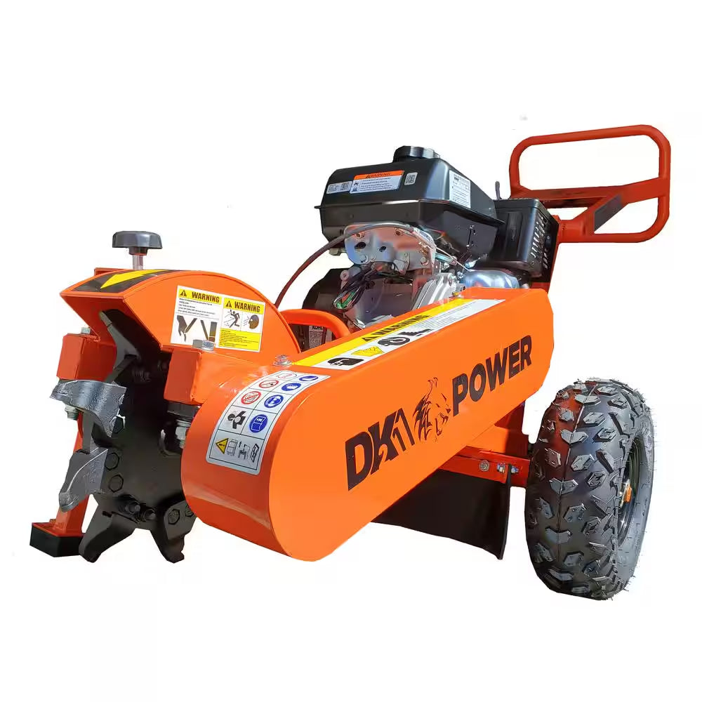 12 In. 14 HP Gas Powered Certified Commercial Stump Grinder with 9 High Speed HPDC Machined Carbide Cutters